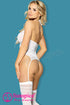 White Floral Lace Top Bustier Set